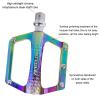 Bicycle pedal aluminium alloy Nonslip DU Bearing Ultralight MTB Mountain Road Bike Pedal M141.25mm Cyclig Components Parts (Multicolor) view 3