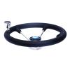 Homyl 5 Spokes Boat Steering Wheel, Stainless Marine Wheel Black Foam Grip Knob, Black view 1