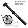 CATAZER MTB Dropper Seatpost Height Adjustable Internal External Routing 100mm Travel Bike Dropper Seat Post 30.9/31.6mm 375mm (31.6x375mm External) view 2
