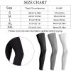 Geyoga 3 Pairs Compression Leg Sleeves Full Length Long Knee UV Protection Sleeves for Outdoor Sports Cycling Football(Black, White, Grey, Medium) view 3