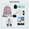 Beabes Mermaid Scales Drawstring Bags Backpack Bag Watercolor Animal Fish Mermaid Tale Pattern Cool Design Modern Sport Gym Sack Drawstring Bag String Bag Yoga Bag for Men Women view 3