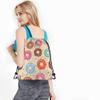 Beabes Donuts Drawstring Bags Backpack Bag Colorful Doughnuts Chocolate Blue Pink Donuts Sweet Food Dessert Sport Gym Sack Drawstring Bag String Bag Yoga Bag for Men Women view 4