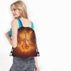 Beabes Guitar Drawstring Bags Backpack Bag with Cool Hipster Rock N Roll Music Grunge Art Sport Gym Sack for Men Women view 4