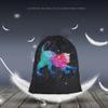 Beabes Unisex Modern Cat Stars Colorful Polyester Soft Shell Drawstring Backpack 14x16.9 Inch Gym Sports Travel Work School Bag view 2