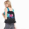 Beabes Unisex Modern Cat Stars Colorful Polyester Soft Shell Drawstring Backpack 14x16.9 Inch Gym Sports Travel Work School Bag view 4