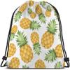 Beabes Pineapples Drawstring Bags Backpack Bag Enjoy Summer Time Tropical Fruit Fresh Food Exotic Leaf Holiday Sport Gym Sack Drawstring Bag String Bag Yoga Bag for Men Women view 1