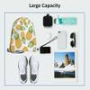 Beabes Pineapples Drawstring Bags Backpack Bag Enjoy Summer Time Tropical Fruit Fresh Food Exotic Leaf Holiday Sport Gym Sack Drawstring Bag String Bag Yoga Bag for Men Women view 3