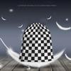 Beabes Checkerboard Drawstring Bags Backpack Bag Geometric Checkered Plaid Pattern Black White Car Racing Sports Chess Board Sport Gym Sack Drawstring Bag String Bag Yoga Bag for Men Women view 2