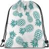 Beabes Pineapple Drawstring Bags Backpack Bag Summer Beach Tropical Fruit Fresh Botanical Plant Geometric Style Sport Gym Sack Drawstring Bag String Bag Yoga Bag for Men Women view 1