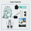 Beabes Pineapple Drawstring Bags Backpack Bag Summer Beach Tropical Fruit Fresh Botanical Plant Geometric Style Sport Gym Sack Drawstring Bag String Bag Yoga Bag for Men Women view 3