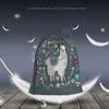 Beabes Llama Drawstring Bags Backpack Bag Cute Llama Cartoon Animal Alpaca Little Floral Hand Drawing Boho Design Sport Gym Sack Drawstring Bag String Bag Yoga Bag for Men Women view 2