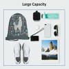 Beabes Llama Drawstring Bags Backpack Bag Cute Llama Cartoon Animal Alpaca Little Floral Hand Drawing Boho Design Sport Gym Sack Drawstring Bag String Bag Yoga Bag for Men Women view 3