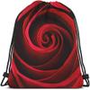 Beabes Red Rose Drawstring Bags Backpack Bag Floral Blossom Aroma Romantic Beautiful Elegant Natural Plant Pattern Sport Gym Sack Drawstring Bag String Bag Yoga Bag for Men Women view 1
