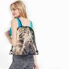 Beabes Cat Drawstring Bags - Backpack Bags with Cute Animal Designs, Grateful, Thankful & Blessed Kitty Pet Blue & Brown Big Eyes Fashion Sport Gym Sacks for Men & Women view 4