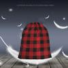 Beabes Black And Red Buffalo Drawstring Bags Backpack Bag Plaid Classic Pattern Tartan Art Stripes Sport Gym Sack Drawstring Bag String Bag Yoga Bag for Men Women view 2