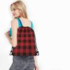 Beabes Black And Red Buffalo Drawstring Bags Backpack Bag Plaid Classic Pattern Tartan Art Stripes Sport Gym Sack Drawstring Bag String Bag Yoga Bag for Men Women view 4