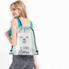 Beabes Cartoon Llama Alpaca Drawstring Bags - Backpack Bag with No Drama Llama Quote - Happy Animal Cute Pet Sport Gym Sack for Men & Women view 4