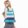 Beabes White Blue Stripes Drawstring Bags Backpack Bag Colorful Striped Pattern Modern Fashion Design Art Sport Gym Sack Drawstring Bag String Bag Yoga Bag for Men Women view 4