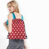 Beabes White Stars Drawstring Bags Backpack Bag Abstract USA Star Design On The Red Background Cool Symbol Sign Sport Gym Sack Drawstring Bag String Bag Yoga Bag for Men Women view 4