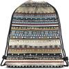 Beabes Bohemian Retro Stripes Drawstring Bags Backpack Bag Boho Design Tribal Print Ikat Ethnic Pattern Rustic Sport Gym Sack Drawstring Bag String Bag Yoga Bag for Men Women