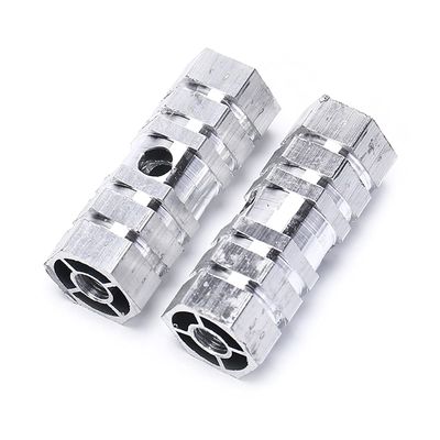 homeemoh Bike Pegs, 1 Pair Aluminum Alloy Anti-Skid Lead Foot Bicycle Pegs Axle Pedals Parts BMX MTB Bicycle Pedal Foot Pegs Applicable to The Axis of 10.5 mm,Silver