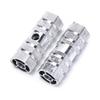 homeemoh Bike Pegs, 1 Pair Aluminum Alloy Anti-Skid Lead Foot Bicycle Pegs Axle Pedals Parts BMX MTB Bicycle Pedal Foot Pegs Applicable to The Axis of 10.5 mm,Silver view 1