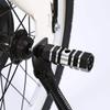 homeemoh Bike Pegs, 1 Pair Aluminum Alloy Anti-Skid Lead Foot Bicycle Pegs Axle Pedals Parts BMX MTB Bicycle Pedal Foot Pegs Applicable to The Axis of 10.5 mm,Silver view 2