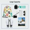 Beabes Paw Pattern Drawstring Bags Backpack Bag Cute Colorful Hand Drawn Doodle Prints Pet Puppy Footprint Drawing Sport Gym Sack Drawstring Bag String Bag Yoga Bag for Men Women view 3