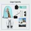 Beabes Adorable Animal Giraffe Drawstring Bags Backpack Bag Blowing Bubbles Gum Funny African Cool Blue Wild Cute Sport Gym Sack Drawstring Bag String Bag Yoga Bag for Men Women view 3