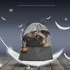 Beabes Art Cute Pet Drawstring Bags Backpack Bag Dog Lovely Animal Little Puppy Art Funny Pug Face Eyes Fashion Design Cookie Sport Gym Sack Drawstring Bag String Bag Yoga Bag for Men Women view 2