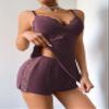 Avidlove Womens Pajama Sets 2 Piece Sleepwear Lace Pajamas Cami PJS Set for Women Lilac view 3