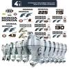 411 Decals Aftermarket Replacement for Honda 135 F. Stroke Blue Outboard Decal (Sticker) Set view 2