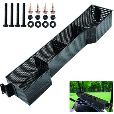 Roykaw Drive / G29 Golf Cart Front Basket Dash Storage/Tray Organizer Compatible with Yamaha 2007-2016 Gas and Electric Models - One Piece Solid Design