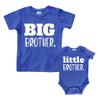 Big Brother Little Brother Shirts Matching Outfits Sibling Gifts Baby Set (Charcoal Blue, Kids Youth S(8) / Baby (1-3M)) view 1
