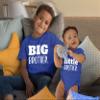 Big Brother Little Brother Shirts Matching Outfits Sibling Gifts Baby Set (Charcoal Blue, Kids Youth S(8) / Baby (1-3M)) view 2