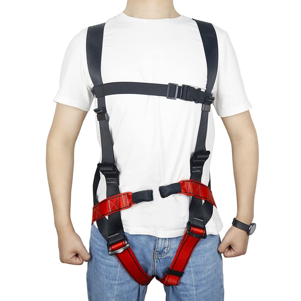 NewDoar Climbing Harness CE Certification Caving Rock Climbing Rappelling Equipment Body Guard Protect Rappelling Rescuing Equip(Full Body)