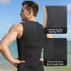 Dizokizo Wetsuit Vest for Men, 3mm Front Zipper Neoprene Wet Suit Top Sleeveless Jacket for Scuba Diving Kayaking Surfing Swimming (XL) view 4