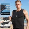Dizokizo Wetsuit Vest for Men, 3mm Front Zipper Neoprene Wet Suit Top Sleeveless Jacket for Scuba Diving Kayaking Surfing Swimming (M) view 2