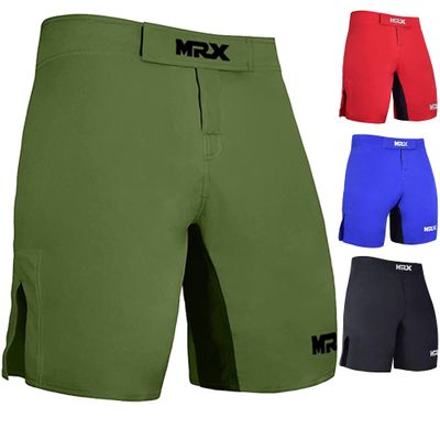 MMA BJJ Unisex Training Cage Fighting Grappling Martial Arts Boxing Muay Thai Wrestling Shorts Olive Large