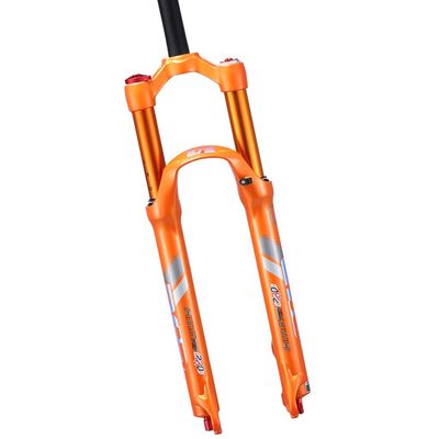 26/27.5/29" Magnesium Alloy Ultralight Suspension Front Forks MTB Double Air Chamber With Rebound Adjust 26/27.5/29 Inch Fork Shoulder Control QR 9mm Mountain Bicycle Travel 120mm Shock Absorber Acce