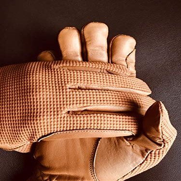 mustang eq Ladies Horse Riding Women's Gloves Equestrian Real Leather & Cotton Premium Quality in TAN (Large)