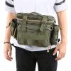 01 Fishing Organizer Shoulder Satchel, Multifunctional Fishing Shoulder Waist Packs Nylon Adjustable Fishing Bag Large Capacity for Camping for Fishing view 4