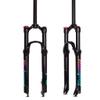 Jejy Front Air Fork 26/27.5/29 Inch Magnesium Alloy MTB Accessories Straight Threadless Steerer Mountain Bike Travel 120mm Suspension Forks Disc Brake Shoulder Control (Manual Lockout) Black view 1