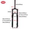 Jejy Front Air Fork 26/27.5/29 Inch Magnesium Alloy MTB Accessories Straight Threadless Steerer Mountain Bike Travel 120mm Suspension Forks Disc Brake Shoulder Control (Manual Lockout) Black view 2