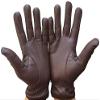 Horse Riding Men's Gloves All Leather 100% Real Leather TAN & Black Premium Quality Gents Equestrian Gloves (Large, Dark Brown) view 1