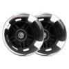 WHEELGOO Rear 80mm Light Up White Flashing 3-Wheeled Kid Scooter Replacement Wheels for Kid Push Kick Scooter, 2-Pack (Black) view 1