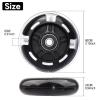 WHEELGOO Rear 80mm Light Up White Flashing 3-Wheeled Kid Scooter Replacement Wheels for Kid Push Kick Scooter, 2-Pack (Black) view 2