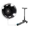 WHEELGOO Rear 80mm Light Up White Flashing 3-Wheeled Kid Scooter Replacement Wheels for Kid Push Kick Scooter, 2-Pack (Black) view 4