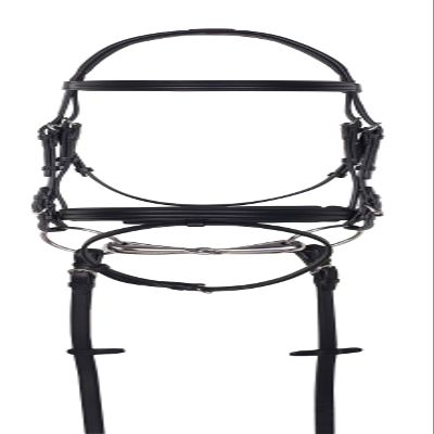 ARAMAS Double Raised Padded Dressage Bridle with Leather Reins