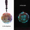 Day Day Up Orgonite Necklace Sri Yantra Luminous Pendant Sacred Geometry Chakra Energy Necklace Meditation Jewelry view 3